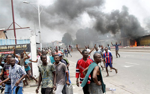 violentas protestas en la capital de Congo